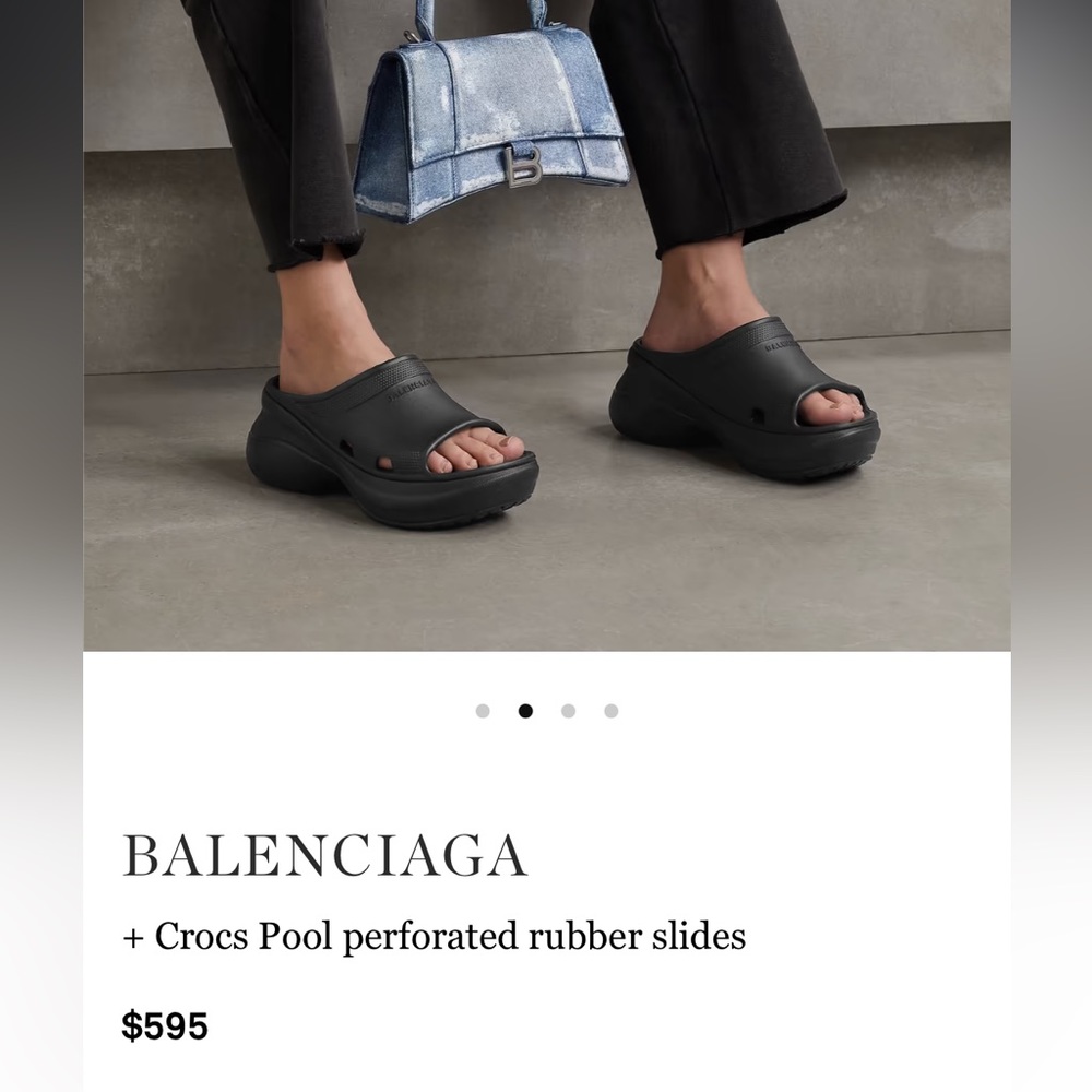 ❗️NEW🖤BALENCIAGA+CROCS🖤Platform Slides. Designed in Collaboration with CROCS - Picture 1 of 11